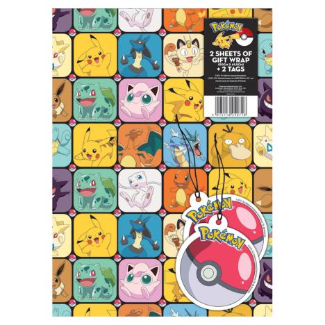 Pokemon Gift Wrap & Tags £0.99